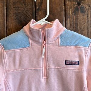 Women's XS vineyard vines pink 1/4 Zip pullover